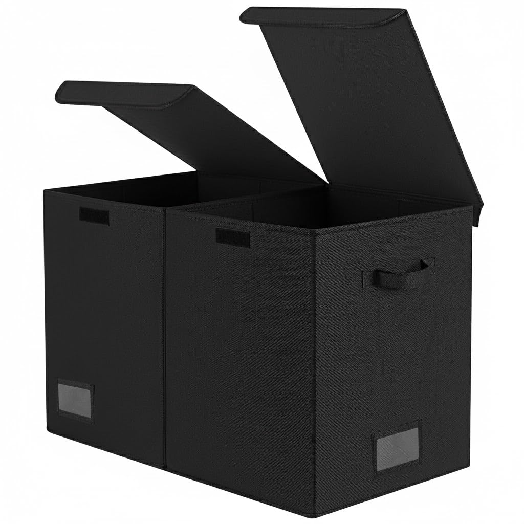 GRANNY SAYS Toys Storage Box, Pack of 1 Extra Large Storage Box, Black Boxes, Kids' Toy Chest, Foldable Boxes with Lid, Toys Storage for Girls Boys to Organise Nursery Playroom