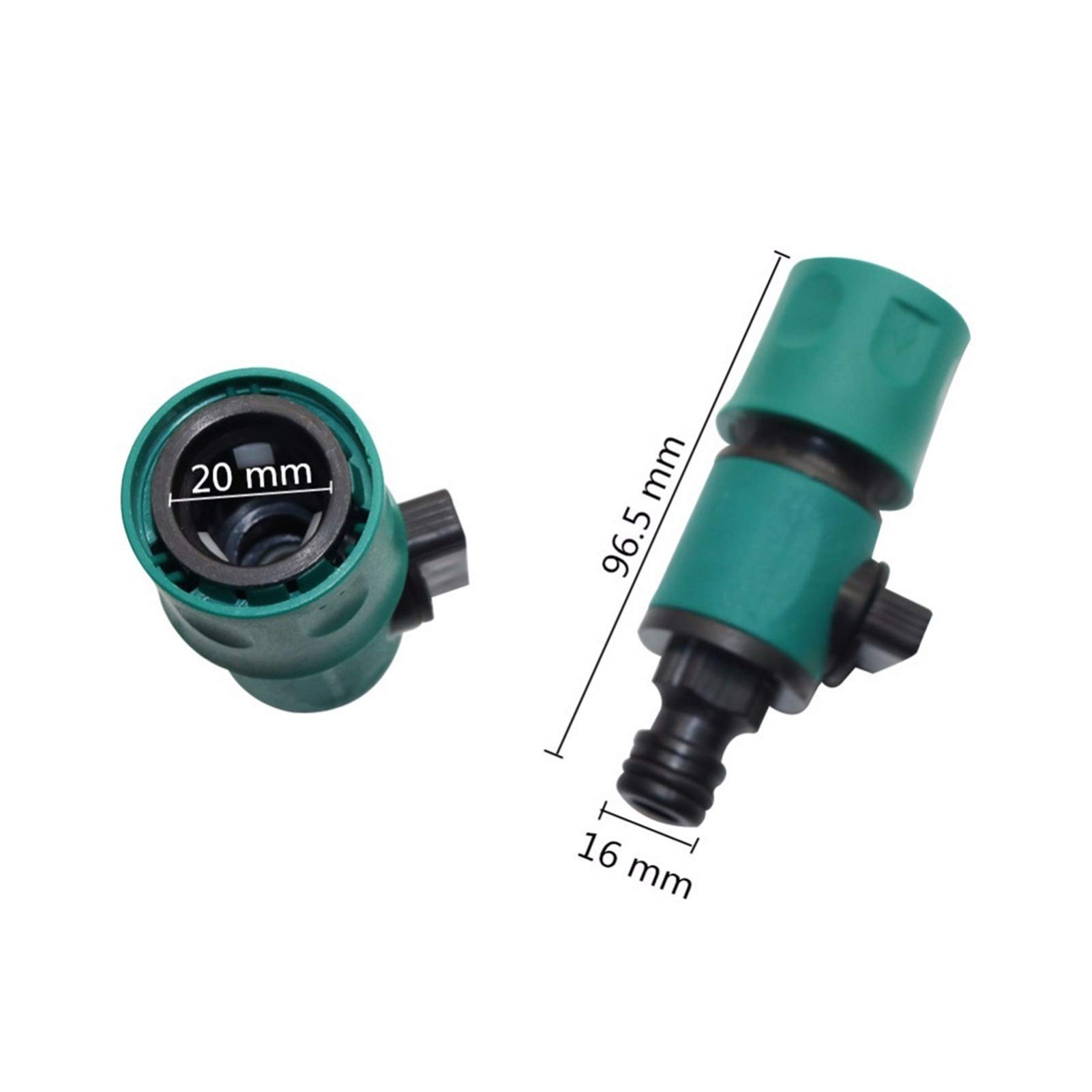 Adaptador de fontanería de jardín 10 conexiones de PC para tuberías de agua con válvula Conector de manguera de jardín Conector de interruptor para sistema de riego