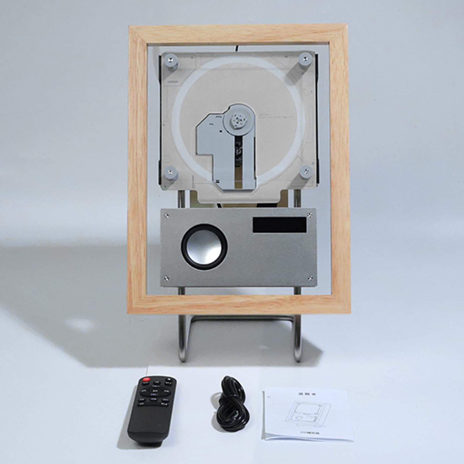 Lettore CD da parete con Bluetooth e USB, cornice musicale decorativa per la casa e l'ufficio