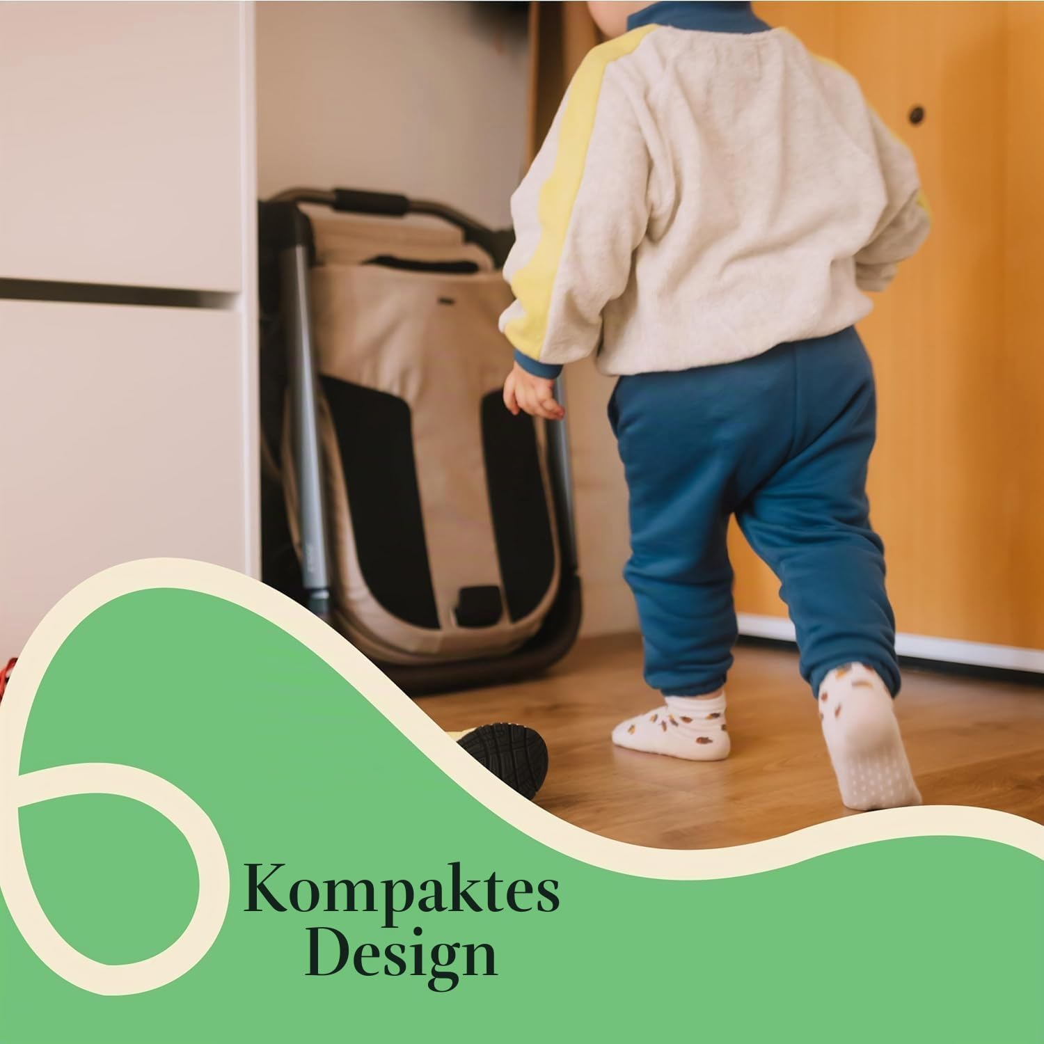 Joolz Hub2 Kompakter Kinderwagen Leichter City-Buggy ab Geburt bis 22kg Einhand-Faltmechanismus Wendbarer Sitz flache Liegeposition Sandy taupe
