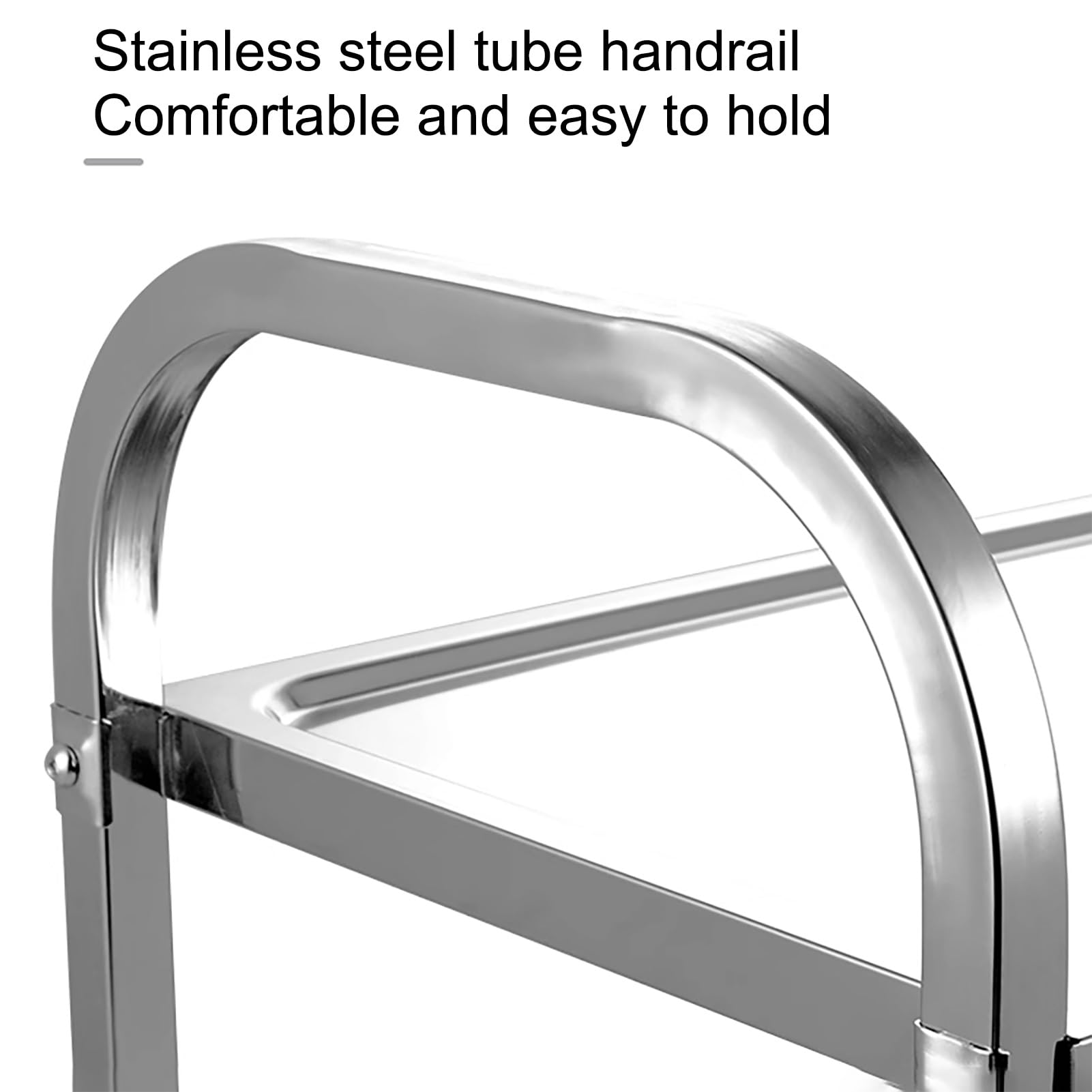 Carrello da lavoro in acciaio inox con ruote, tavolo da lavoro e preparazione commerciale, ruote silenziose a 360°, per ristorante, cucina, magazzino, garage, hotel, ,75*40*83.5 cm/30*16*33 in
