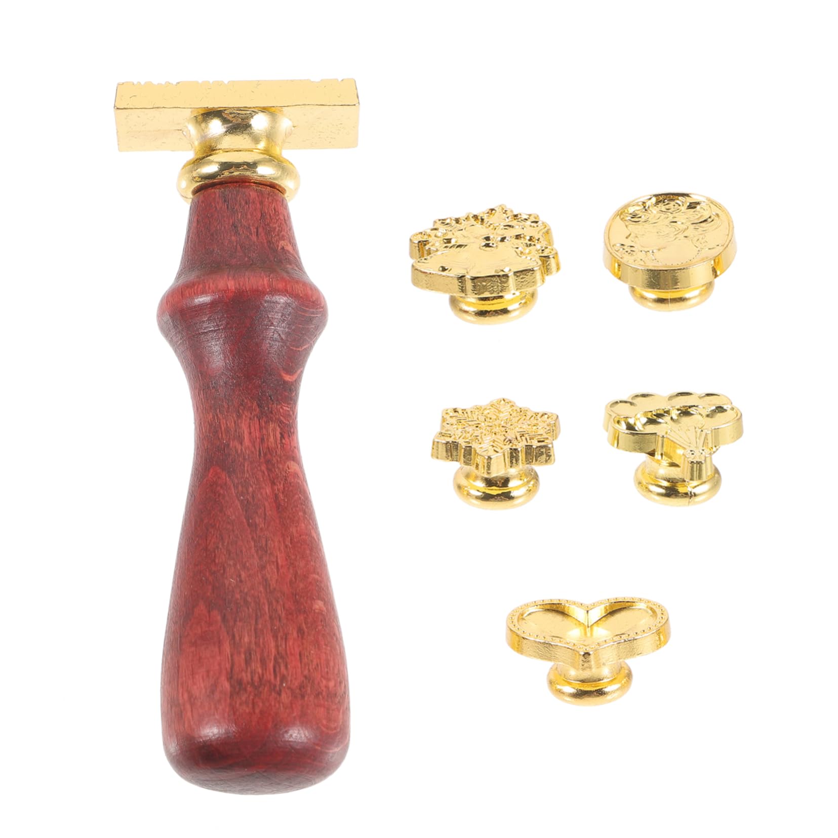 STOBOK 2sätze Kit Für Feuerlackstempel Mit Holzgriff Vintage Wachssiegel-stempelset Für Einladungen Umschläge Karten Und Kreative Bastelarbeiten Geeignet Für Feiern Und Besondere