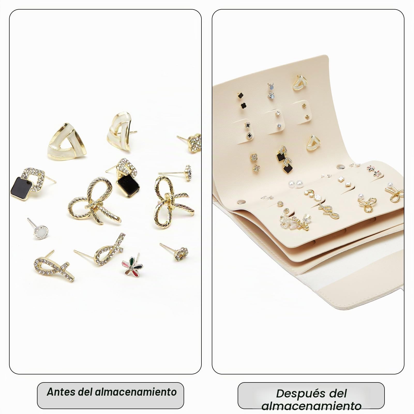 ZHIERNA Pendientes para guardar joyas y objetos pequeños, prácticos para niñas y mujeres