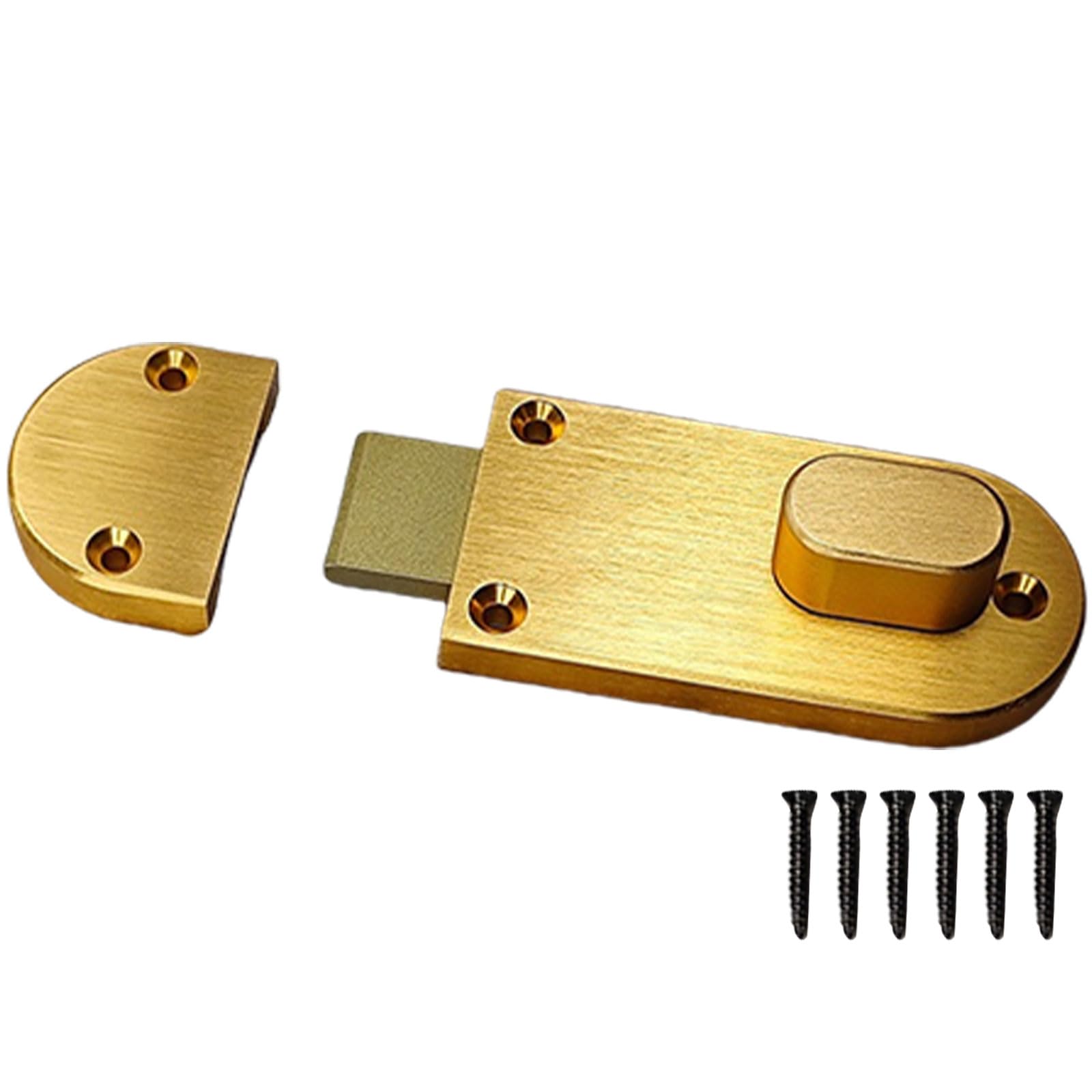 Tertioi Blush Gold Duty Aluminum Slide Bolt Latch Easy Installation Multifunctional Aluminum Door Latch Upgrade Wood Rustproof Fasteners