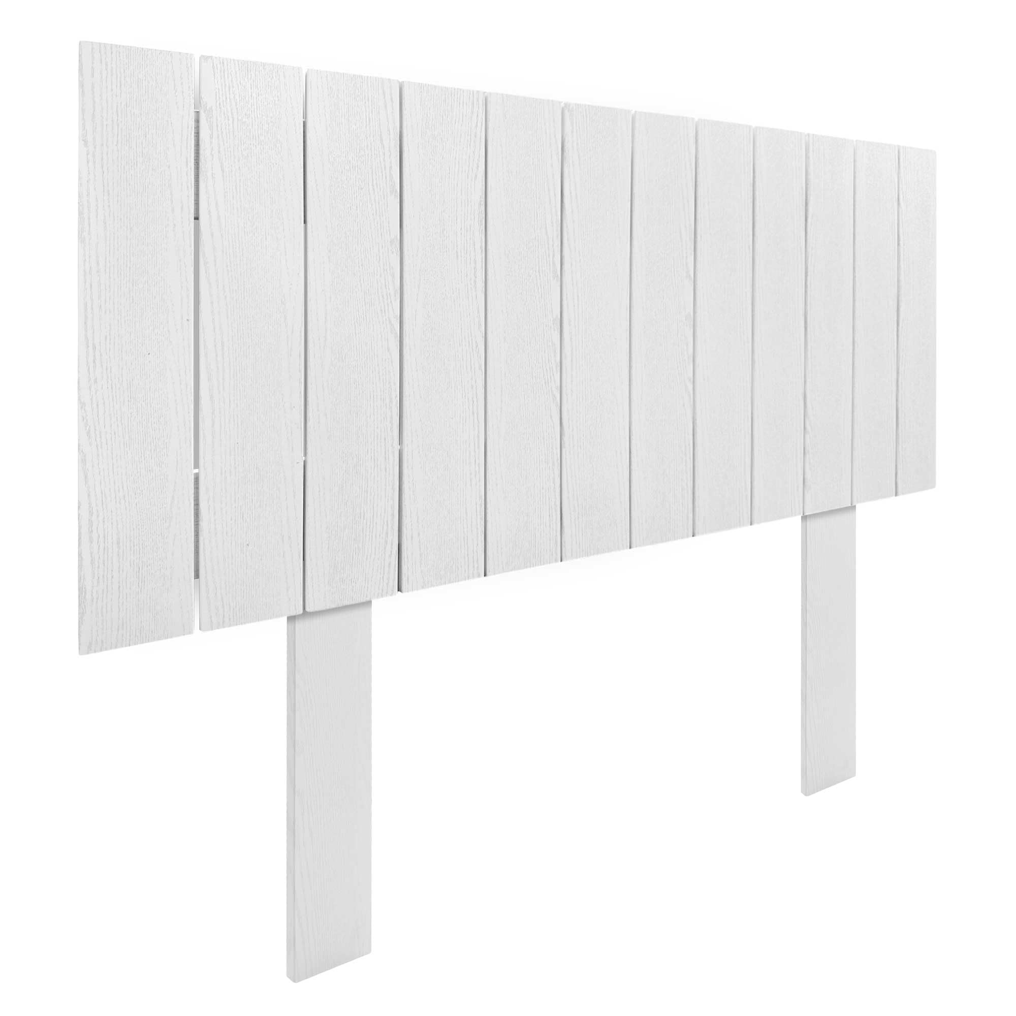 DHOME Cabecero de Madera reciclada DM con Patas Estilo Palet Vertical Cama Palets Herrajes incluidos (Blanco Madera, 90cm)