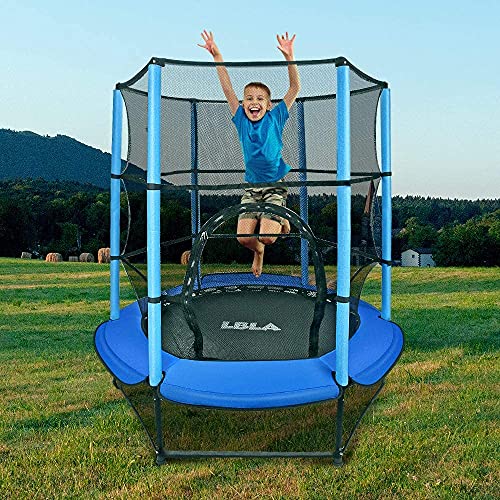 Kinder Trampolin Ø 140 cm ,Gartentrampolin Kindertrampolin Indoor-Trampolin mit Sicherheitsnetz, Indoortrampolin… – Bild 4