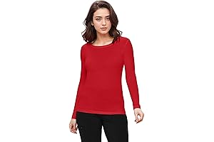 Natural Uniforms Women's Under Scrub Tee Crew Neck Long Sleeve T-Shirt