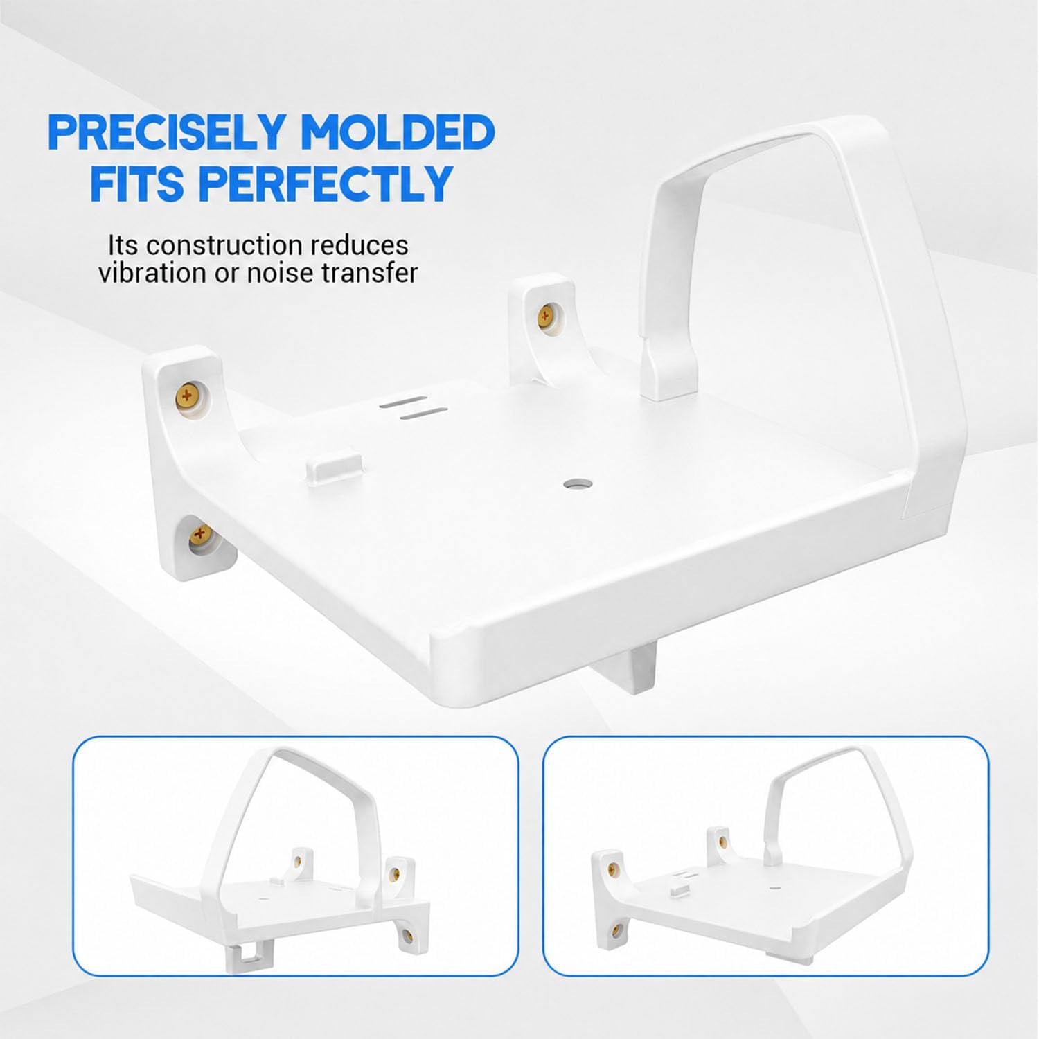 Upgraded Cpap Wall Mount Shelf Kit for AirSense 10 with Mask Hook & Hose Hanger & Bottom Hooks, Save Space, Avoids Hose Tangle, Easy Installation (White)
