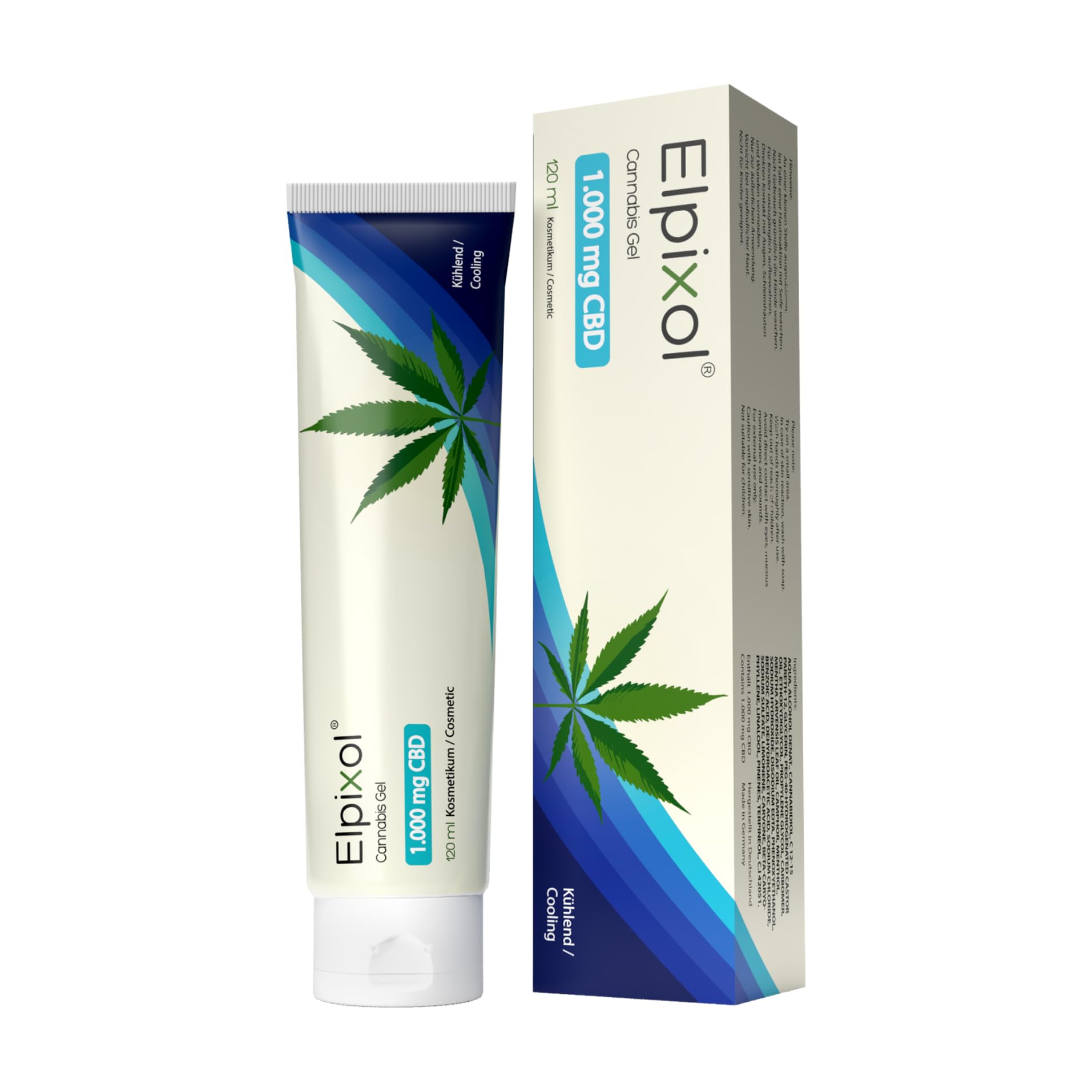 Kühlende CBD Creme - Cannabis Salbe mit 1000mg CBD und Menthol – Kühlgel entspannt müde Muskeln und erfrischt strapazierte Haut - Pflegende Salbe nach Sport & hoher Belastung (120ml)