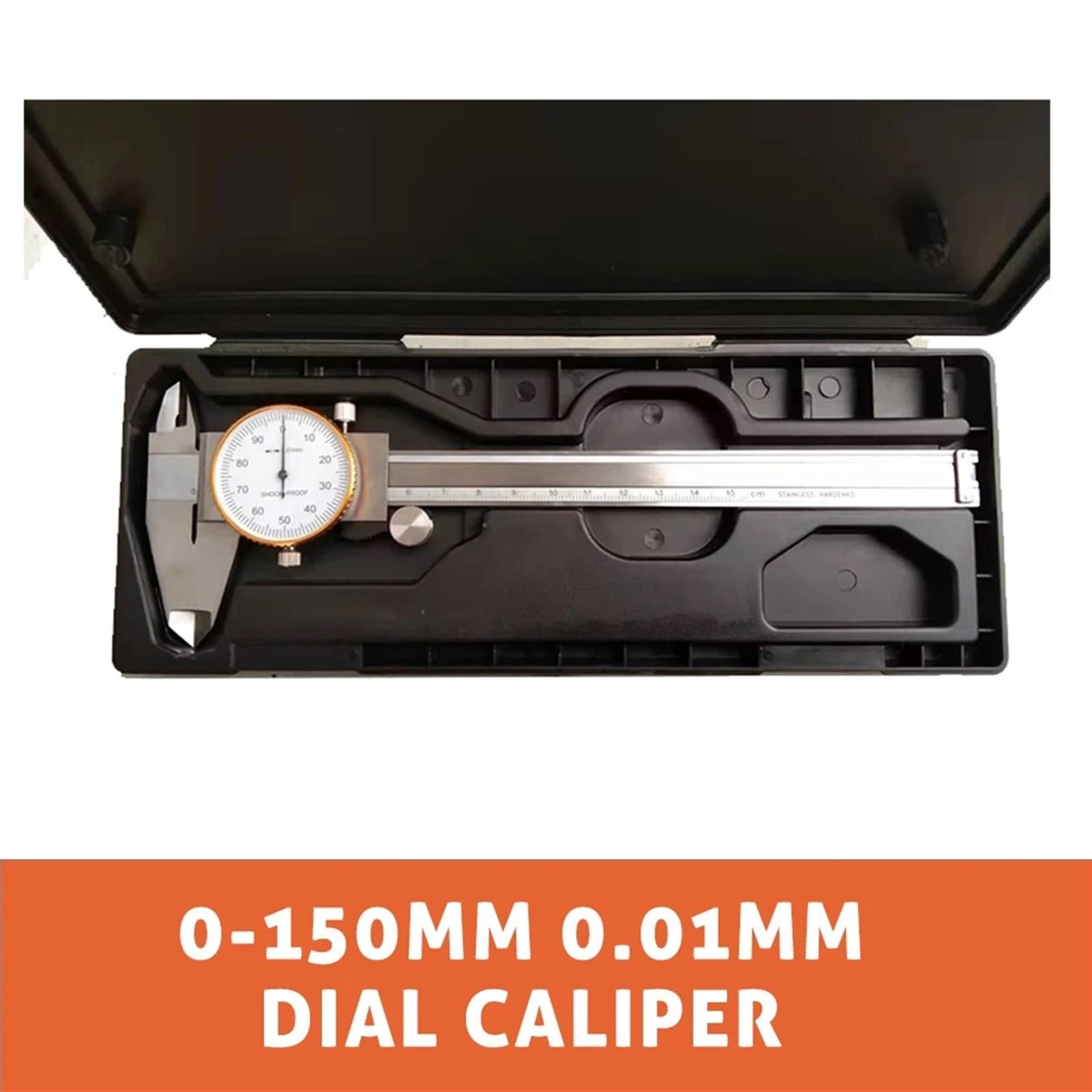 Calibradores De Esfera Metálica A Prueba De Golpes De Alta Resolución De 0,01mm/0,02mm, Calibrador Vernier De Diámetro De Profundidad De Acero Inoxidable (Size : 150mm 0.01mm)