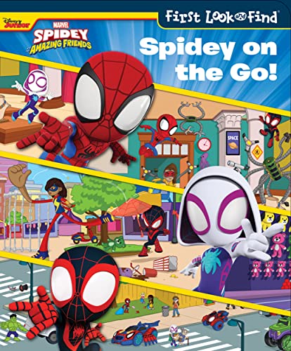 Marvel Spider-man Spidey and his Amazing Friends – Spidey on the Go! First Look and Find Activity Book and Spidey Plush Toy Gift Set – PI Kids Board book – June 20, 2023 - Image 7