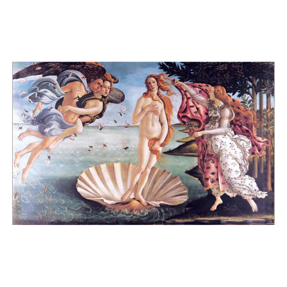 Klassieke Beroemde Schilderijen Botticelli's Geboorte van Venus Posters op Canvas Reproductie Wall Art Posters voor Woonkamer Decor 40x60 cm Frameloze