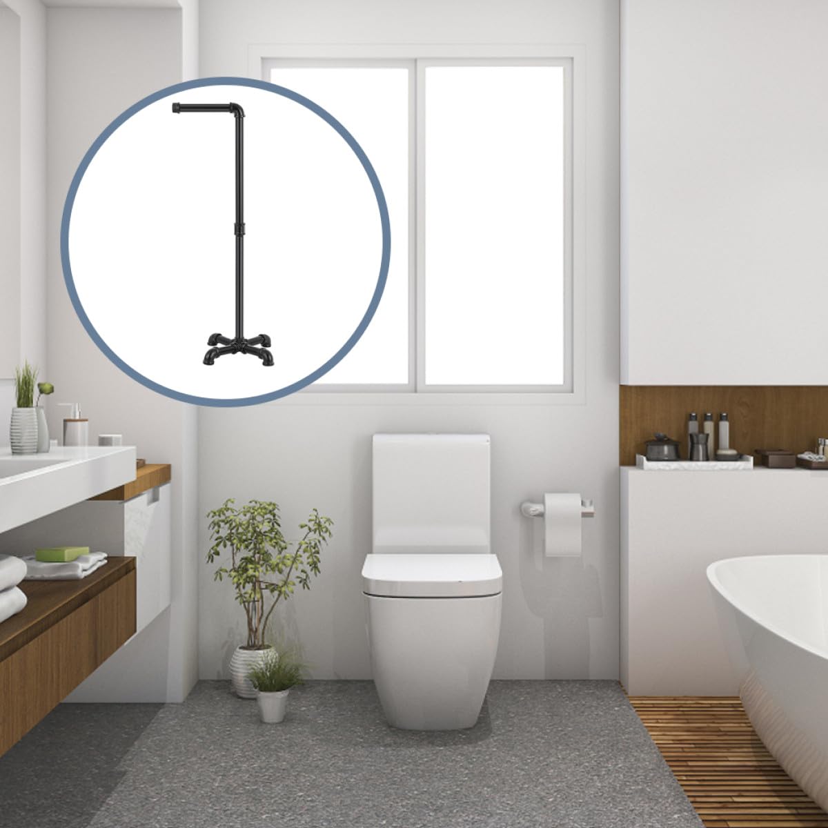 SHINEOFI Porta Rotolo Di Carta Igienica Da Portarotolo Per Tovaglioli e Asciugamani Di Carta Design Compatto e Moderno Per Bagno