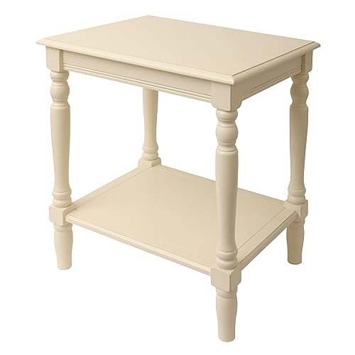 Decor Therapy Simplify Oak Wood Accent Storage Shelf End Table,