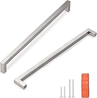 Vista 22 de KNOBWELL Paquete de 20 manijas cuadradas de gabinete de cocina de 5 pulgadas, tiradores de armario negro mate de 5.039 in, pomos de cajón de tocador