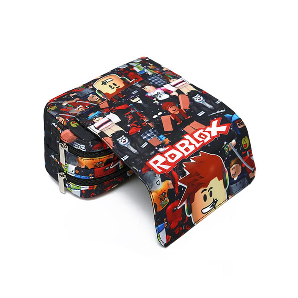 DOMINNE Bolsa De Pluma Bolsa De Papelería Portátil Bolsa De Papelería De Doble Cremallera De Gran Capacidad para Niños 1 Pieza