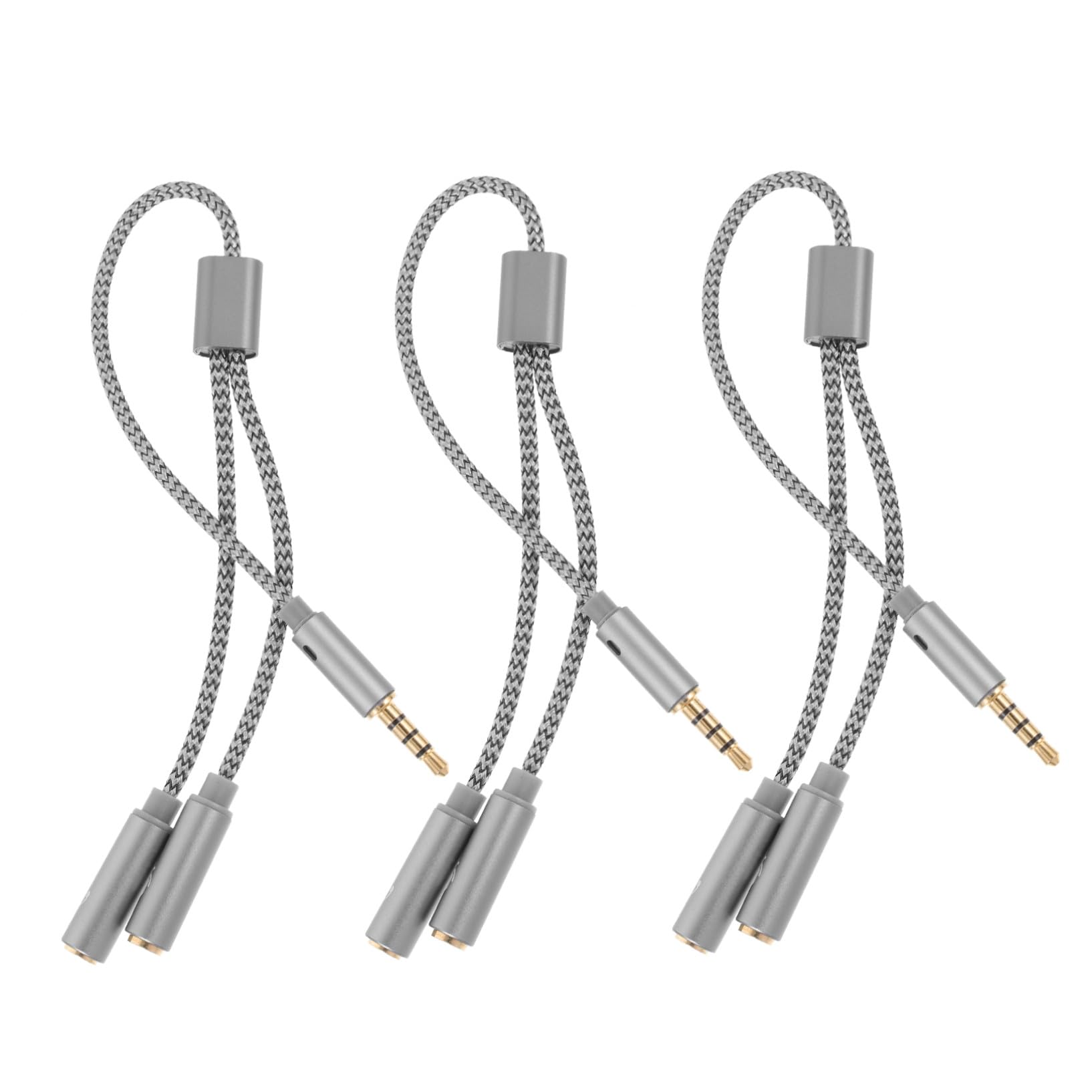 Operitacx Cable Adaptador para Auriculares Y Micrófono 12 Unidades Divisor De Auriculares Cable Auxiliar De Extensión De 35 Mm Divisor De Micrófono para De Audio