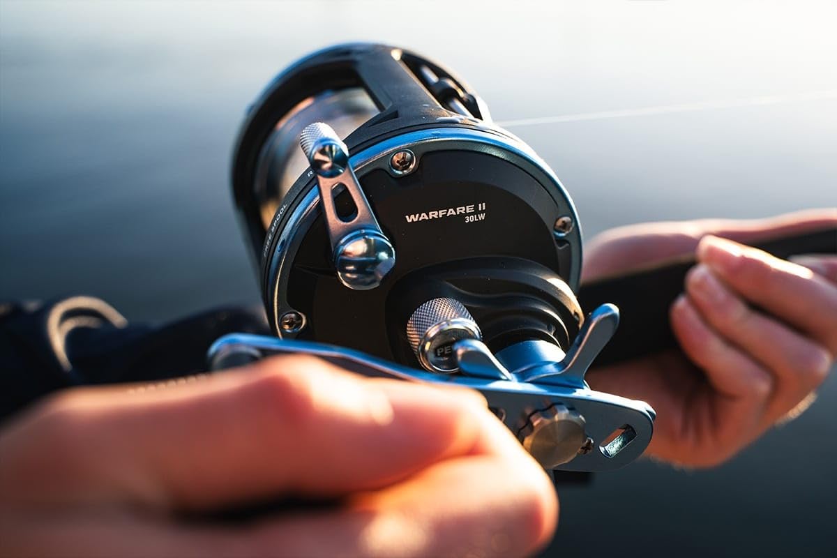 Penn Warfare™ II Level Wind Rolle | Rolle für das Raubfischangeln im Salzwasser | Schleppangeln, Casting & Grundangeln | Level Wind Spule | Mehrere Größen