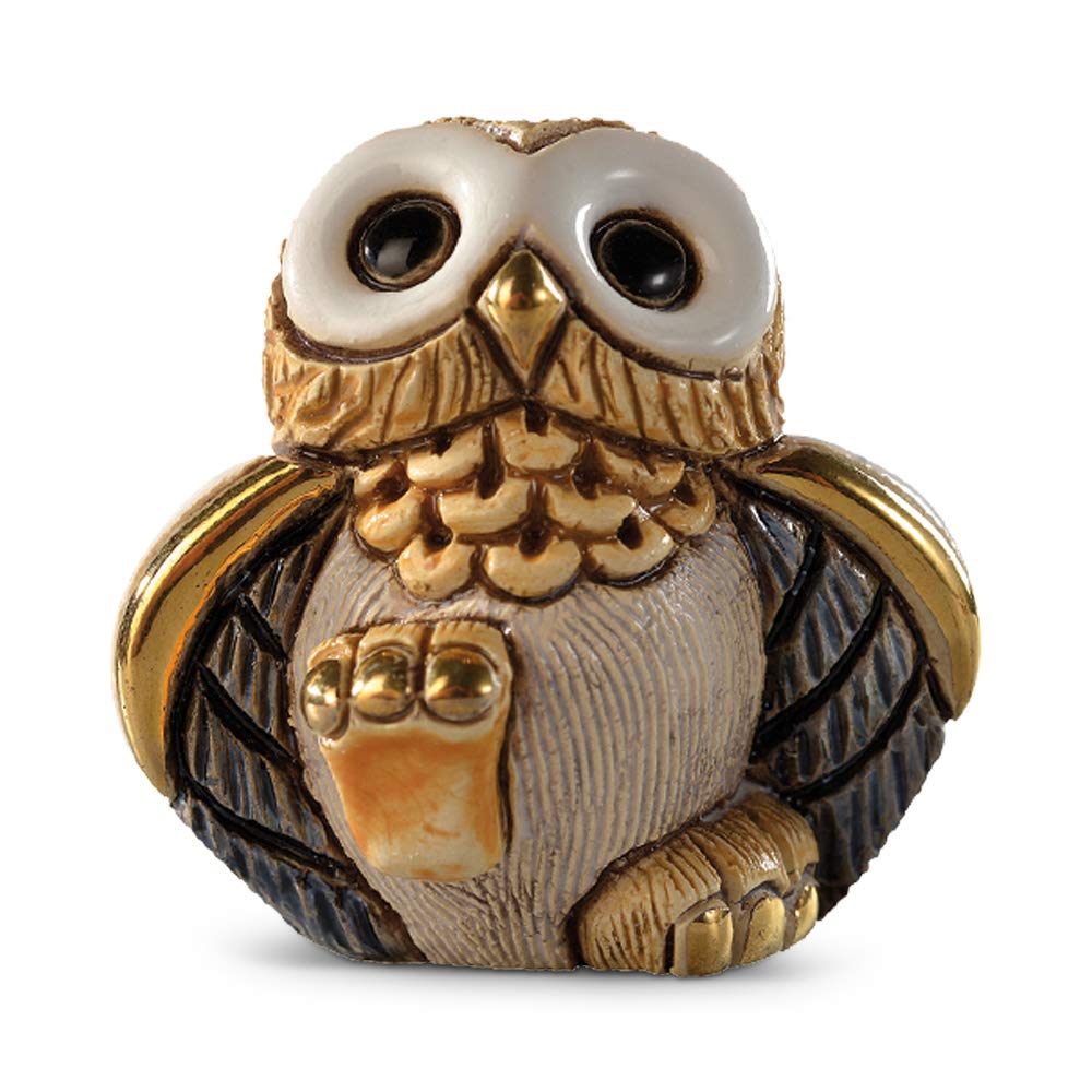 De RosaHandmade Sculpted Ceramic Mini Owl Figurine Collections M01 - The Minis