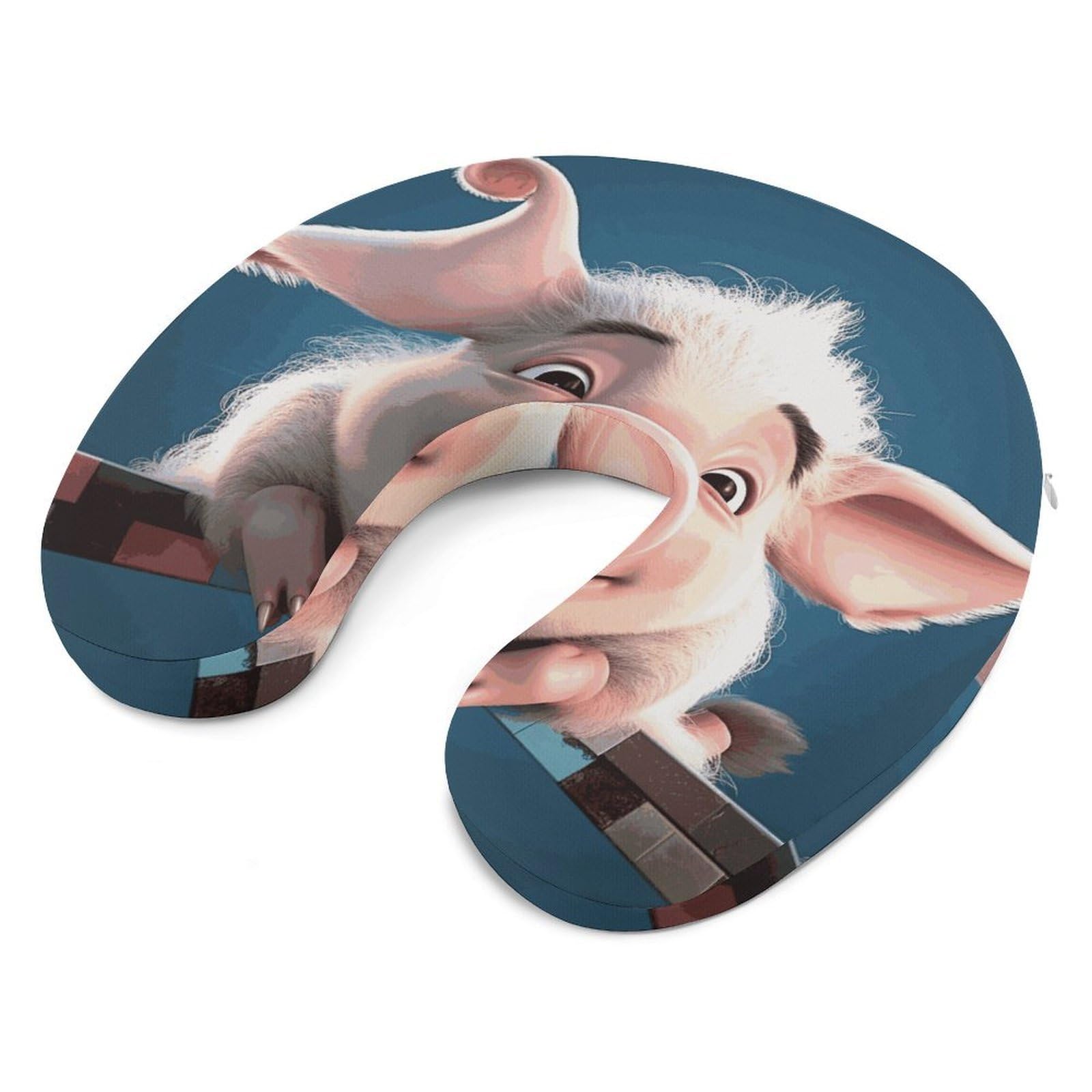 Sonriente (22) almohadas en forma de U, núcleo de almohada de espuma viscoelástica, cojín, proporciona apoyo para el cuello, almohada de viaje, adecuada para aviones, coches, hogares y