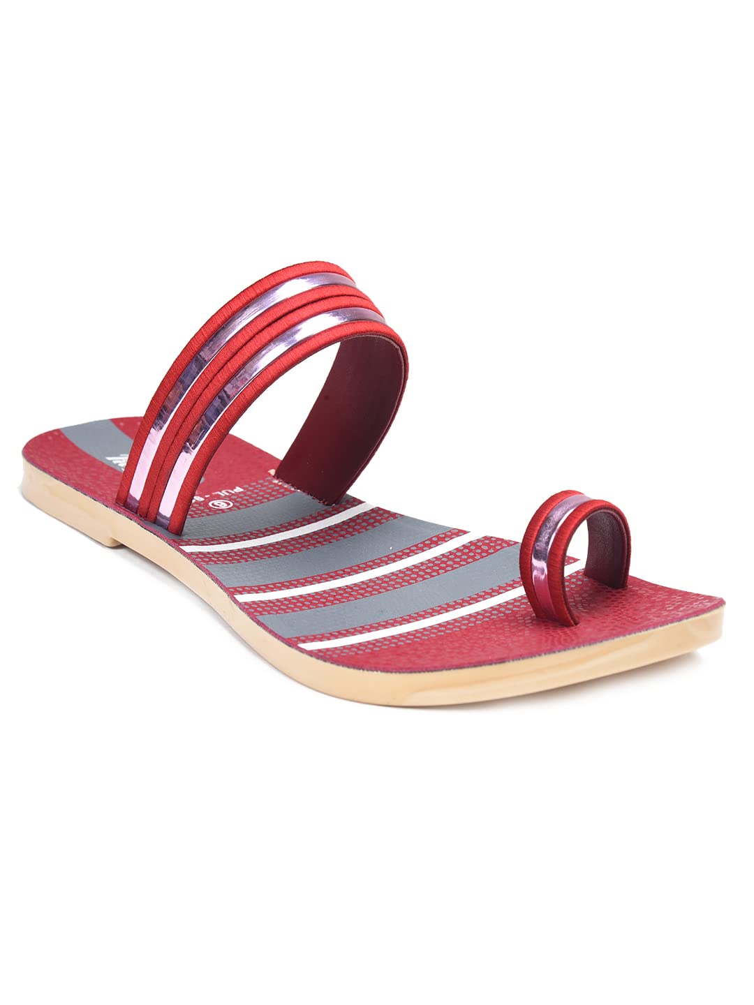 AJANTA Womens Red Flat Sandal PU4040 (B0B423VFD6) Amazon Price History, Amazon Price Tracker