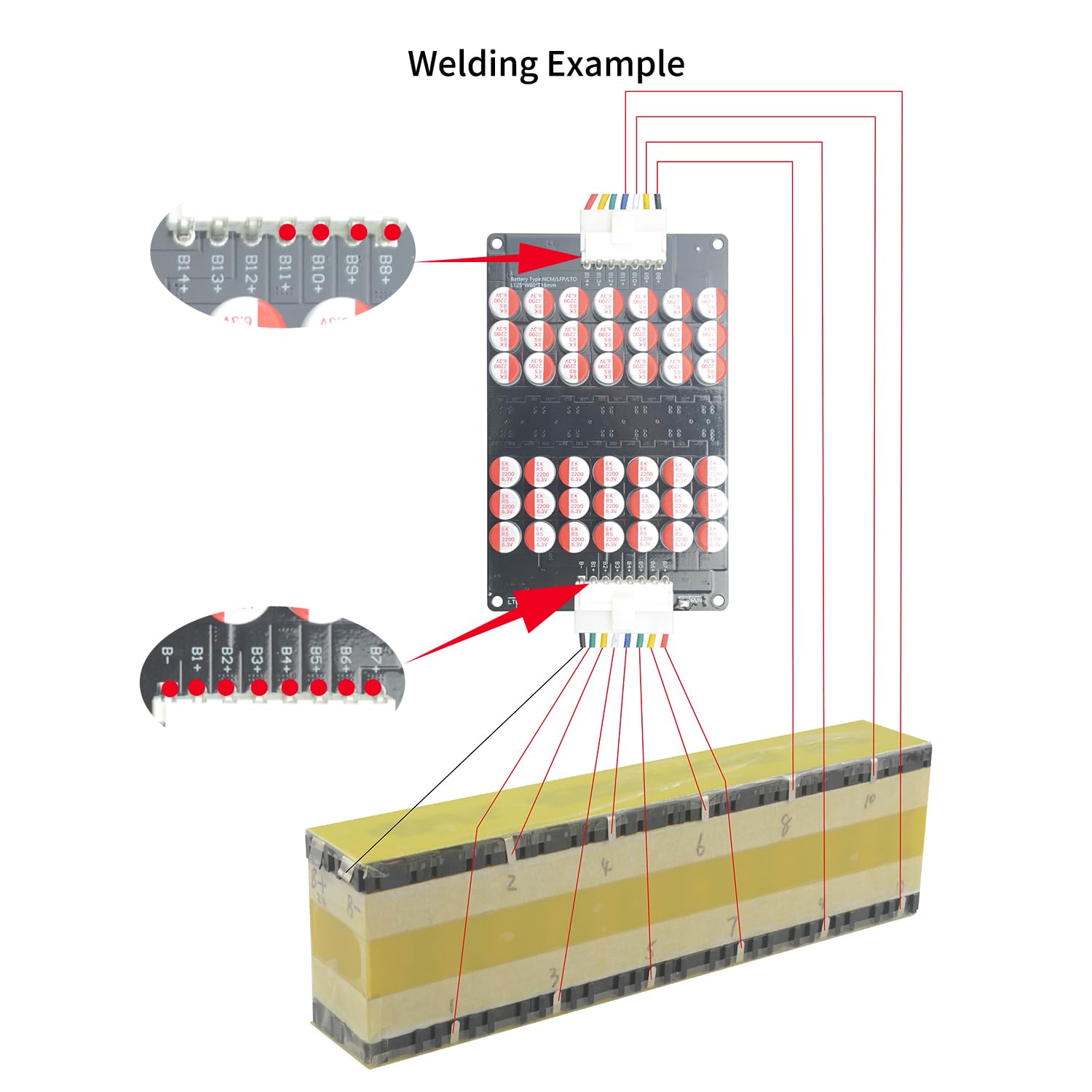 5,5 A 9S-14S Smart Active Balancer Equalizer 5 mV Precision | kompatybilny z Li-ion/NCM/LiFePO4