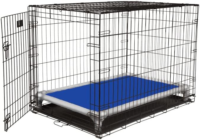 Kuranda Chewproof Crate Bed - Silver Aluminum - 50" x 36" - Vinyl - Royal
