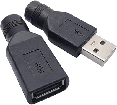 USB Male/Female to Round Head Circular Hole 5.5x2.1mm Female Socket Connector USB5V Charging Power Adapter Laptops Charging Adapter