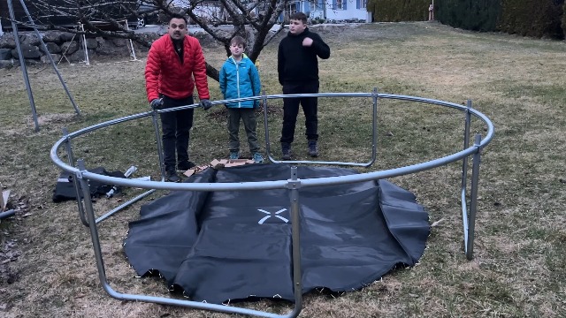 Oryxearth Gartentrampolin 183-427cm - Mit Sicherheitsnetz & Leiter