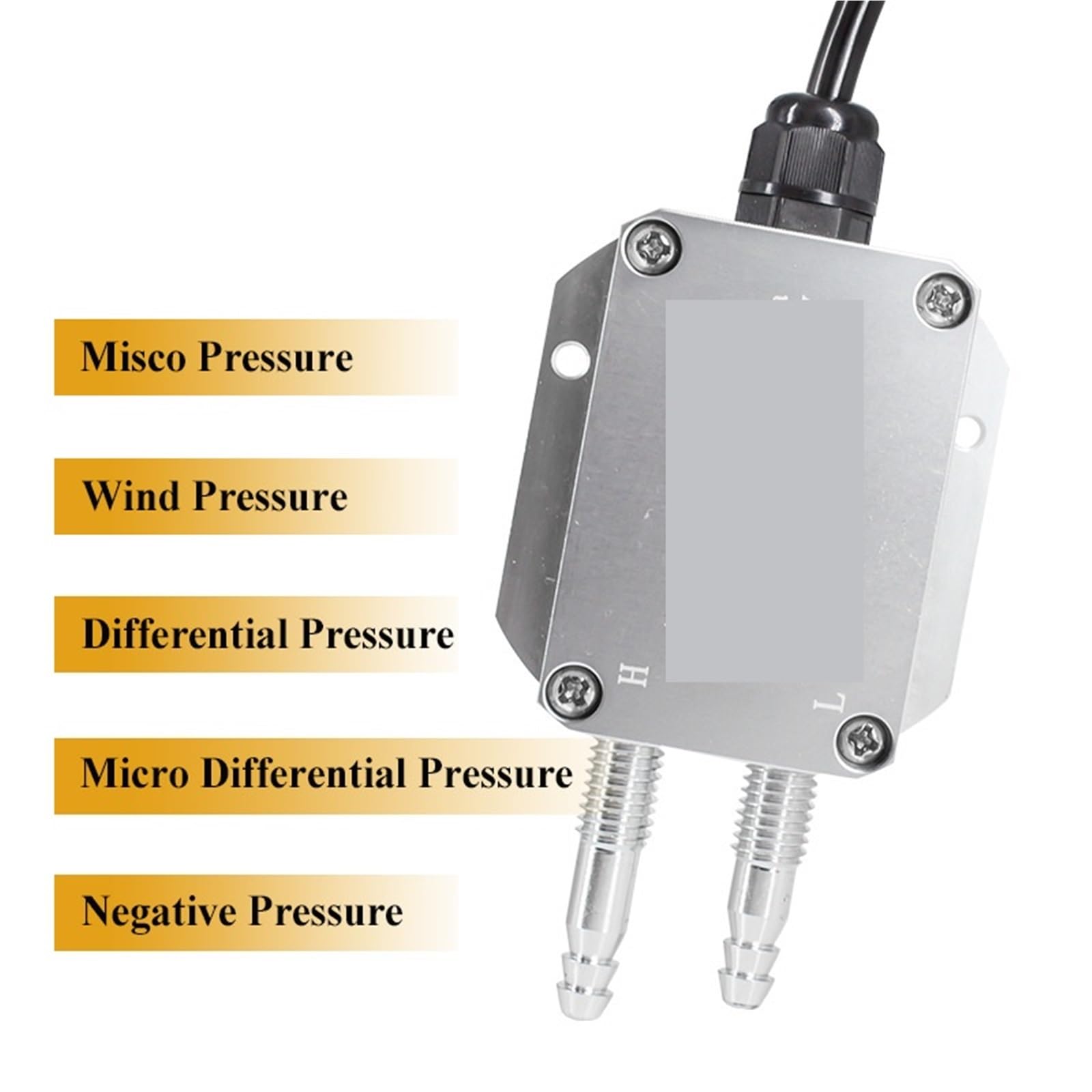 Trasmettitore di pressione, Trasmettitori Di Pressione Sensore Differenziale Aria 4-20 MA 0-10 V Trasduttore Trasmettitore,per Acqua Gas Olio Aria(0-10m/s 0-10v)