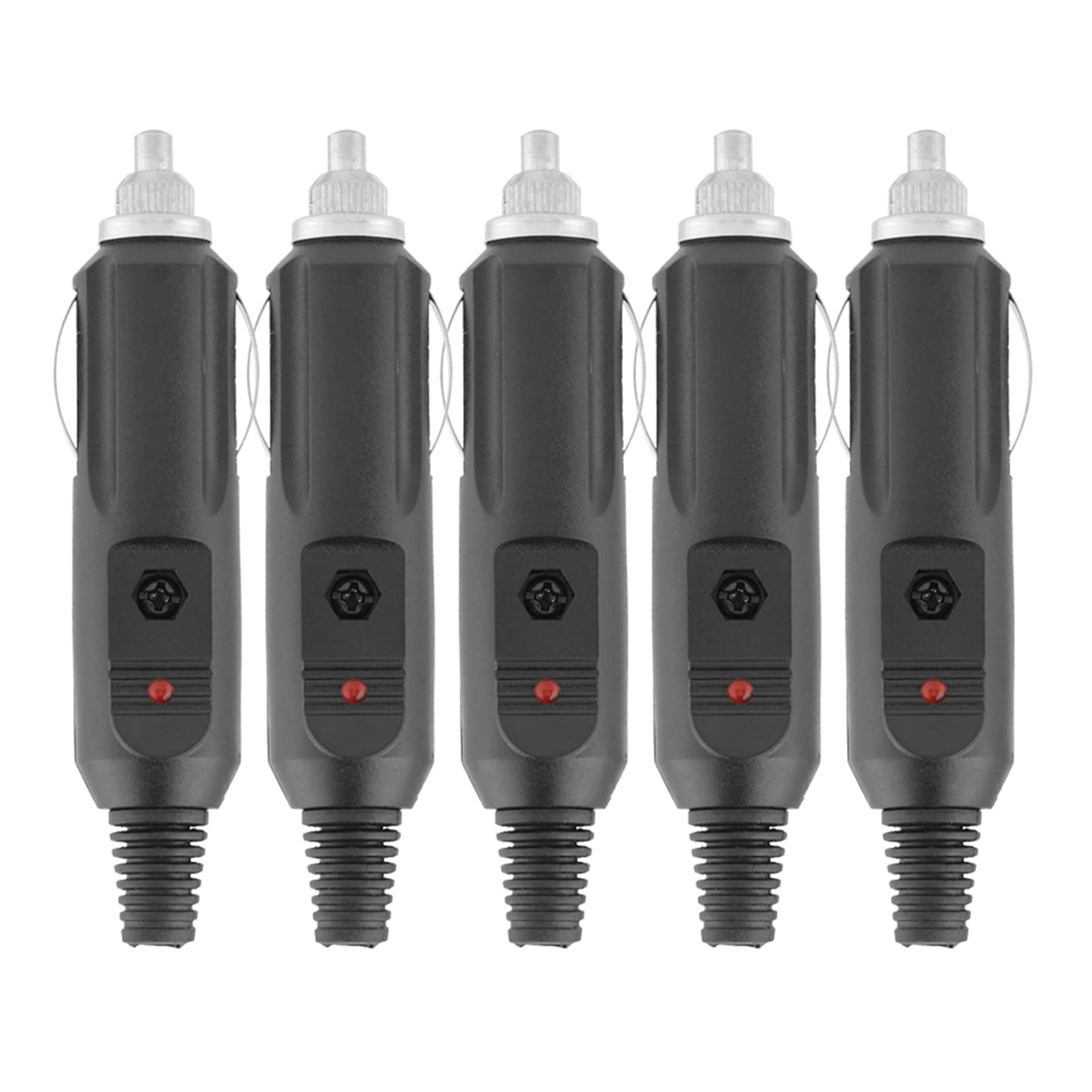 5 Pezzi Presa Accendisigari Maschio 12V 24V 5A Con LED – Connettore Universale Per Auto Fai Da Te