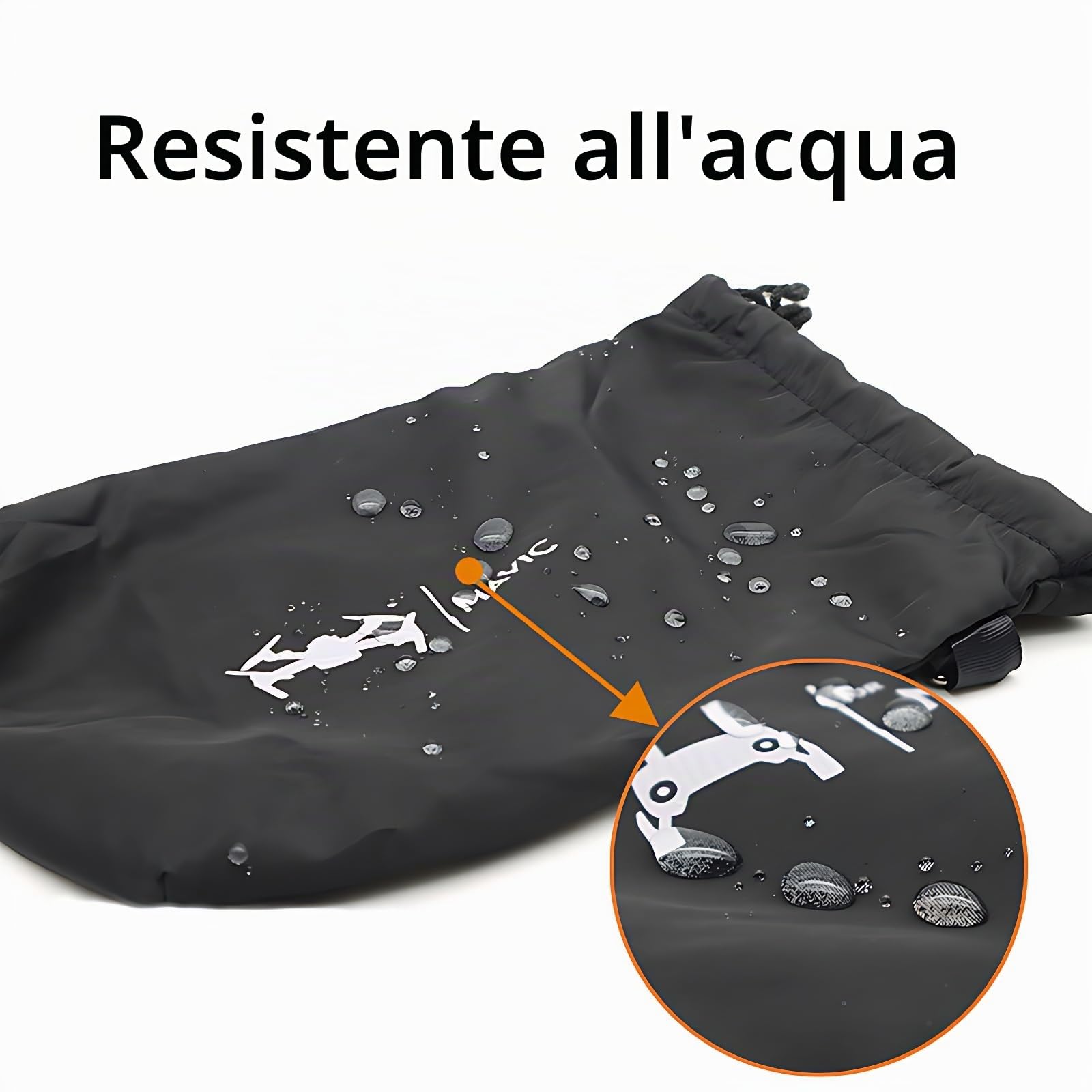 custodia per drone DJI Mini 3 Pro/Mini 3/Mini 2/Air 3/Mavic 3/Mavic 3 Pro, custodia portatile tascabile morbida protettiva per controller RC (coulisse + gancio), Nero