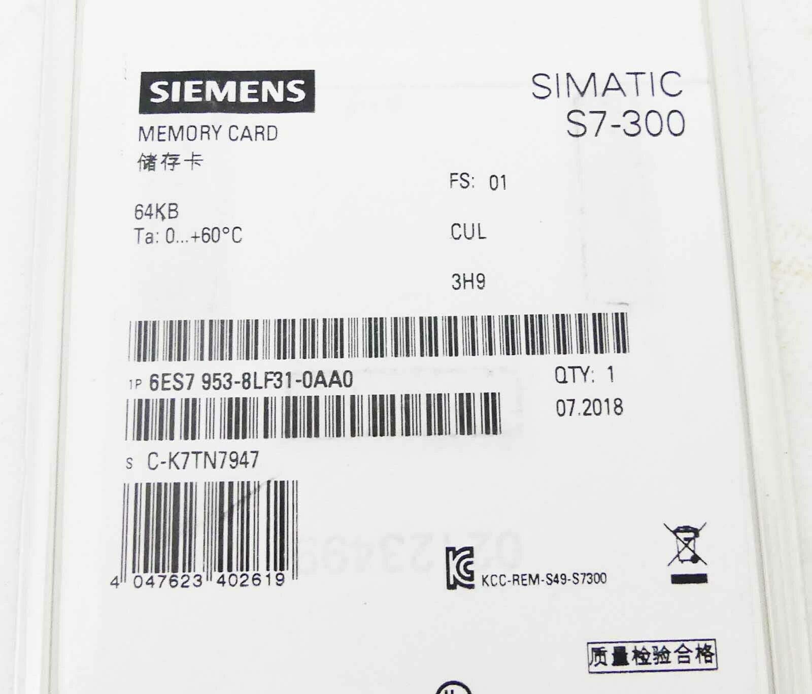 Amazon.com: Memory Card 6ES79538LF310AA0 SIMATIC S7, Micro
