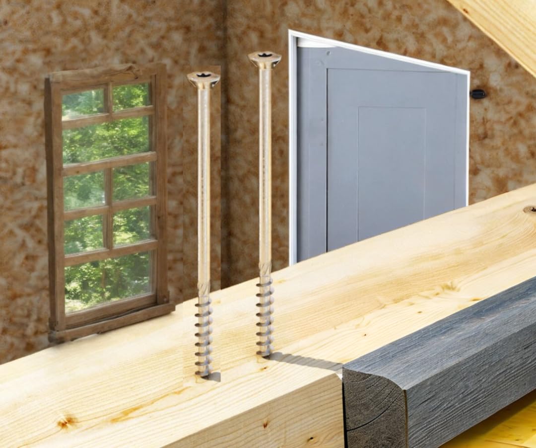 Bricoleva.it 50 Torx Wood Screws, Professional Support Screws for Joists Gazebos and DIY Works - Image 2