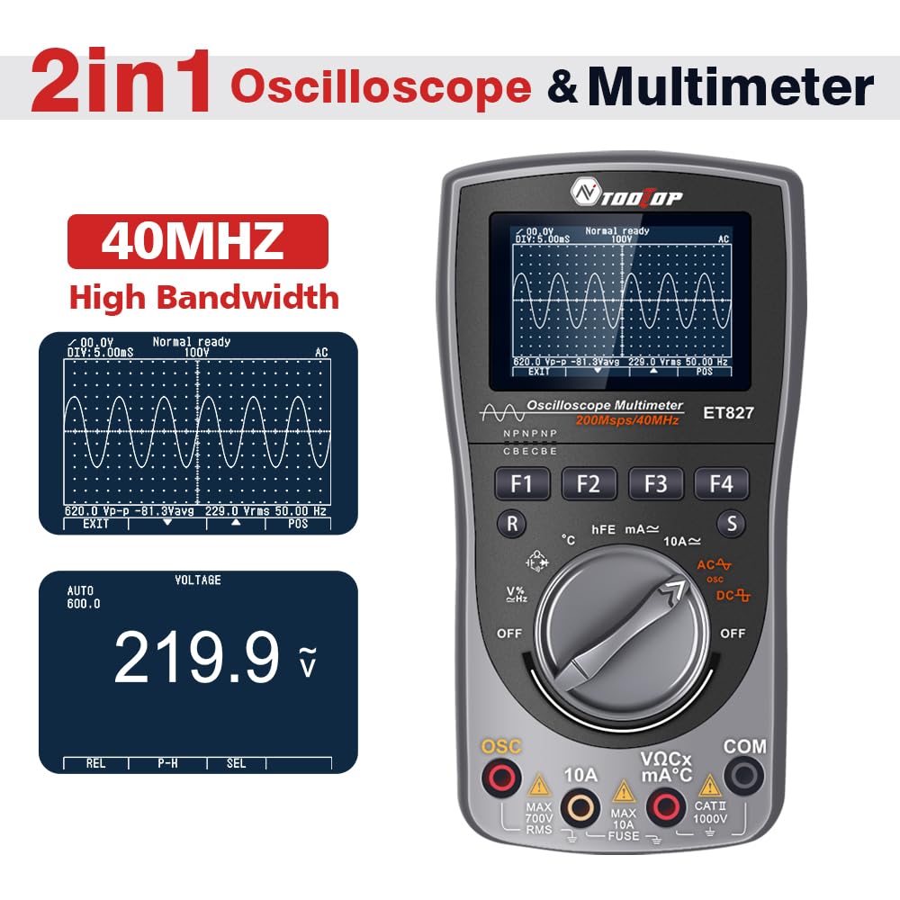 2-in-1 Oszilloskop-Multimeter Mit 1 MHz Bandbreite – Handliches Kombigerät Für Elektronik-Bastler, Studenten & Reparatur-Profis