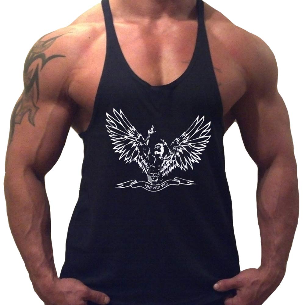 Muscle Alive Hombres Culturismo zyzz Tanque de la Manera Tapas del algodón elástico