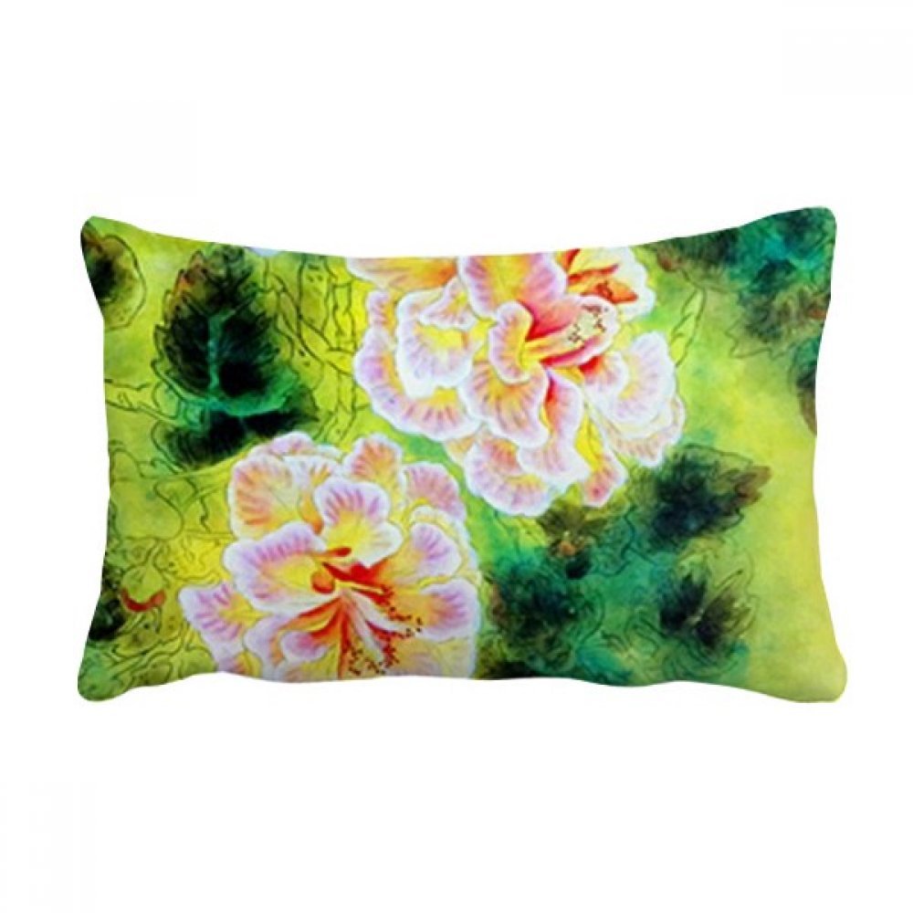 Oreiller lombaire pour soulager le dos avec motif de peinture fleur