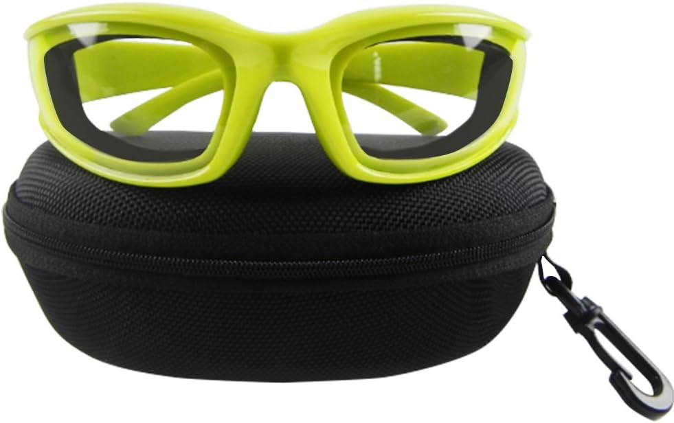 No Cry Goggles | Prime Grade PC and Anti-Fog AC Lens Onion Goggles to Protect Your Eyes from Irritating Vapors, Padded Design for Ultimate Comfort, Unisex, Sleek Green