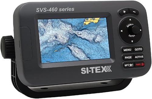 SI-TEX SVS-460C Chartplotter - Pantalla a color de 4.3 pulgadas con GPS interno