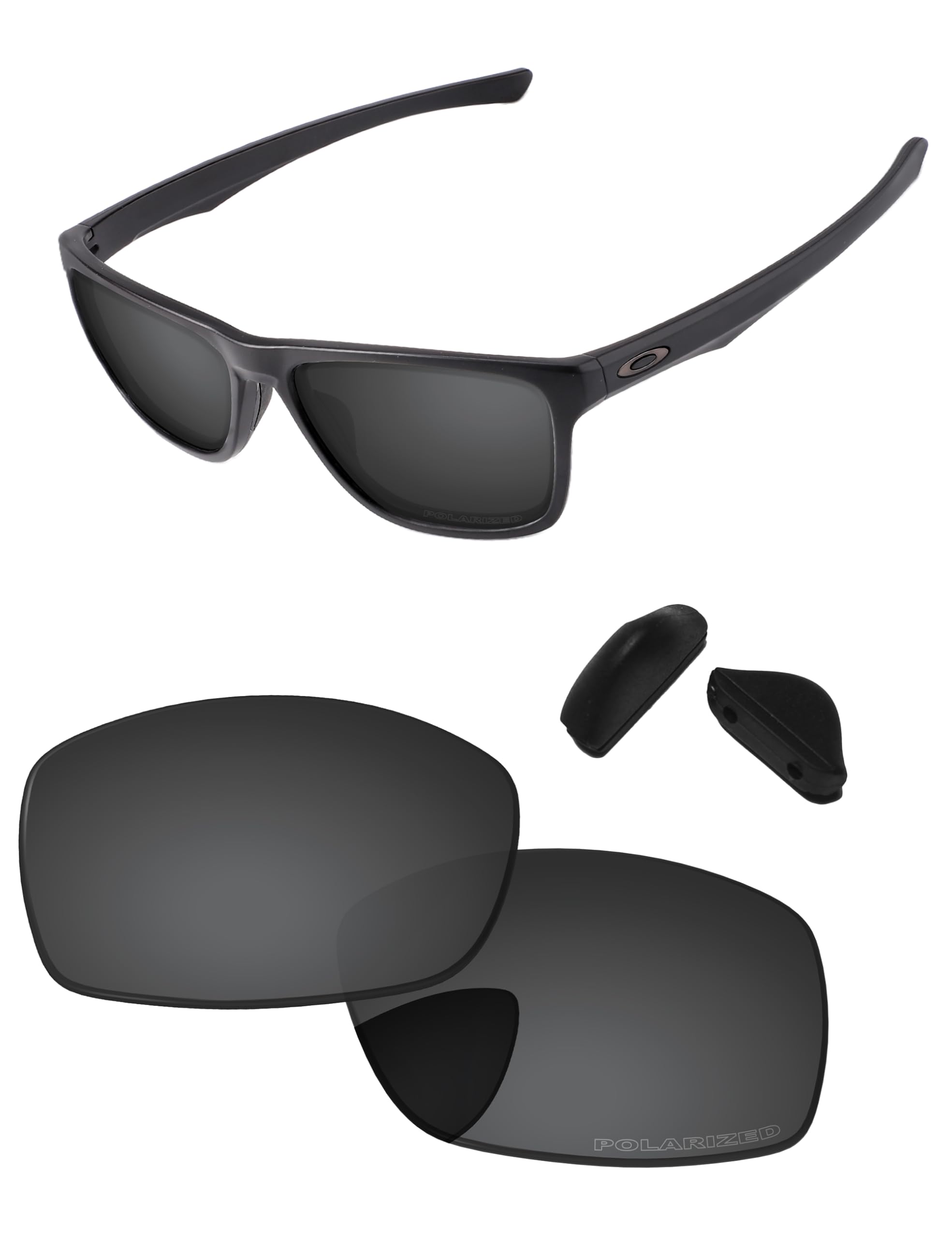 PapaViva Replacement Lenses & Nose Pieces for Oakley Holston OO9334 Sunglass - Precision Fit, UV Block & Impact Resistant
