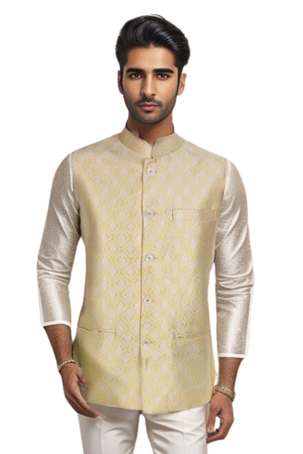 blacksmith Floral Box Jacquard Nehru Jacket for Men - Wedding Jacket for Men-picture-45