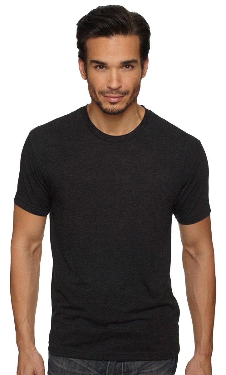 Next Level Men's Tri Blend Satin Label T-Shirt, Vintage Navy, Medium