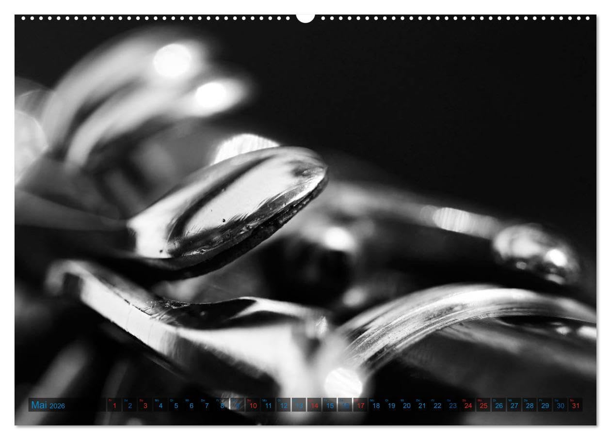 Klarinette - close up (Wandkalender 2026 DIN A2 quer), CALVENDO Monatskalender: Detailaufnahmen einer Klarinette (CALVENDO Hobbys)