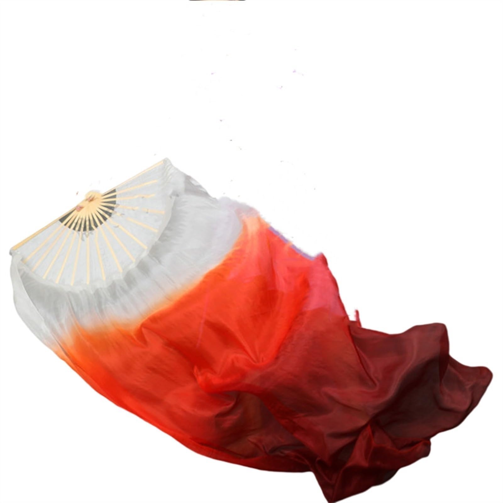 Chiński sztuczny taniec brzucha Bambusowe wachlarze do tańca brzucha ze sztucznego jedwabiu 2 szt. Wielokolorowe, wiele rozmiarów(Purple,180cm(Hot Size))