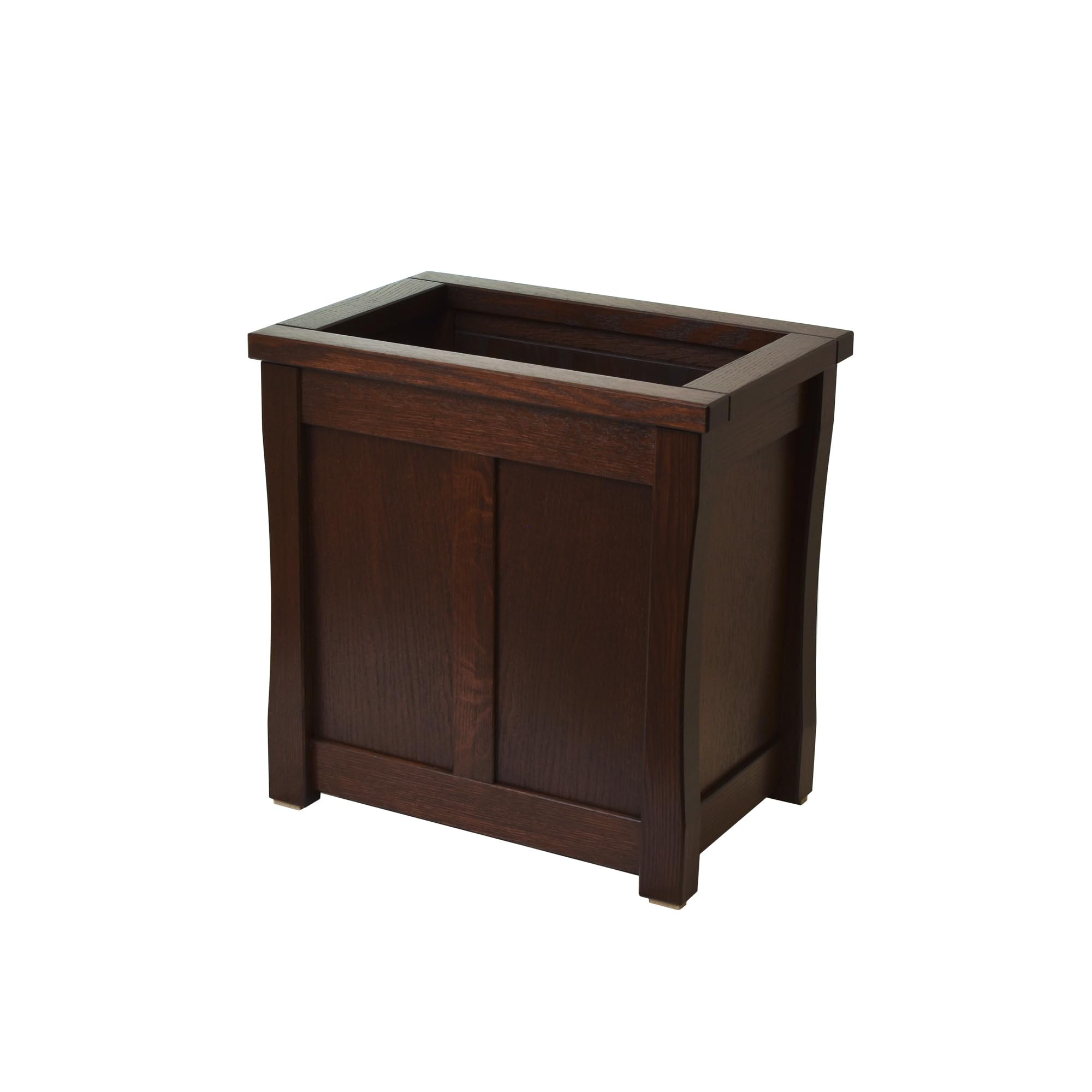 Large Wooden Trash can Mission Style Oak CQ-2-75