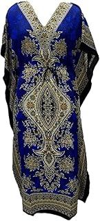 Three Eye Store Women's Kaftan Dress Swimsuit Beach Cover Up Tribal Ethnic Print Plus Size V-Neck Loose Kimono Maxi Dress Price In India