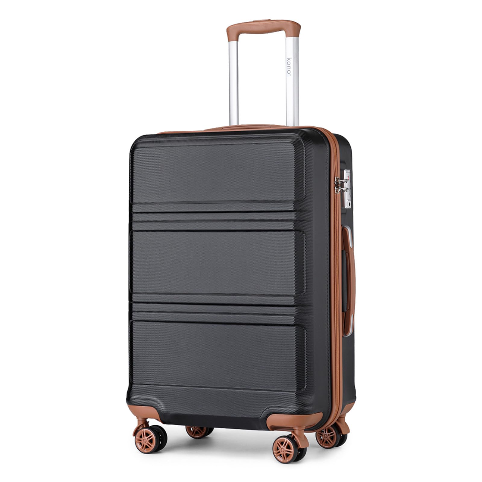 KONO Koffer Hartschalenkoffer, ABS+PC Trolley mit TSA Schloss, 360° Leisen Rollen,Klein/Mittelgroß/Groß/Großer Reisekoffer für Langreisen-und Kurz,S/M/L/XL/XXL