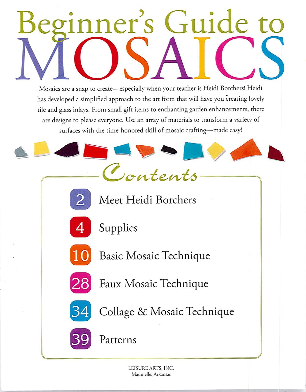Guide du mosaïste débutant : livre de techniques pour apprendre la mosaïque