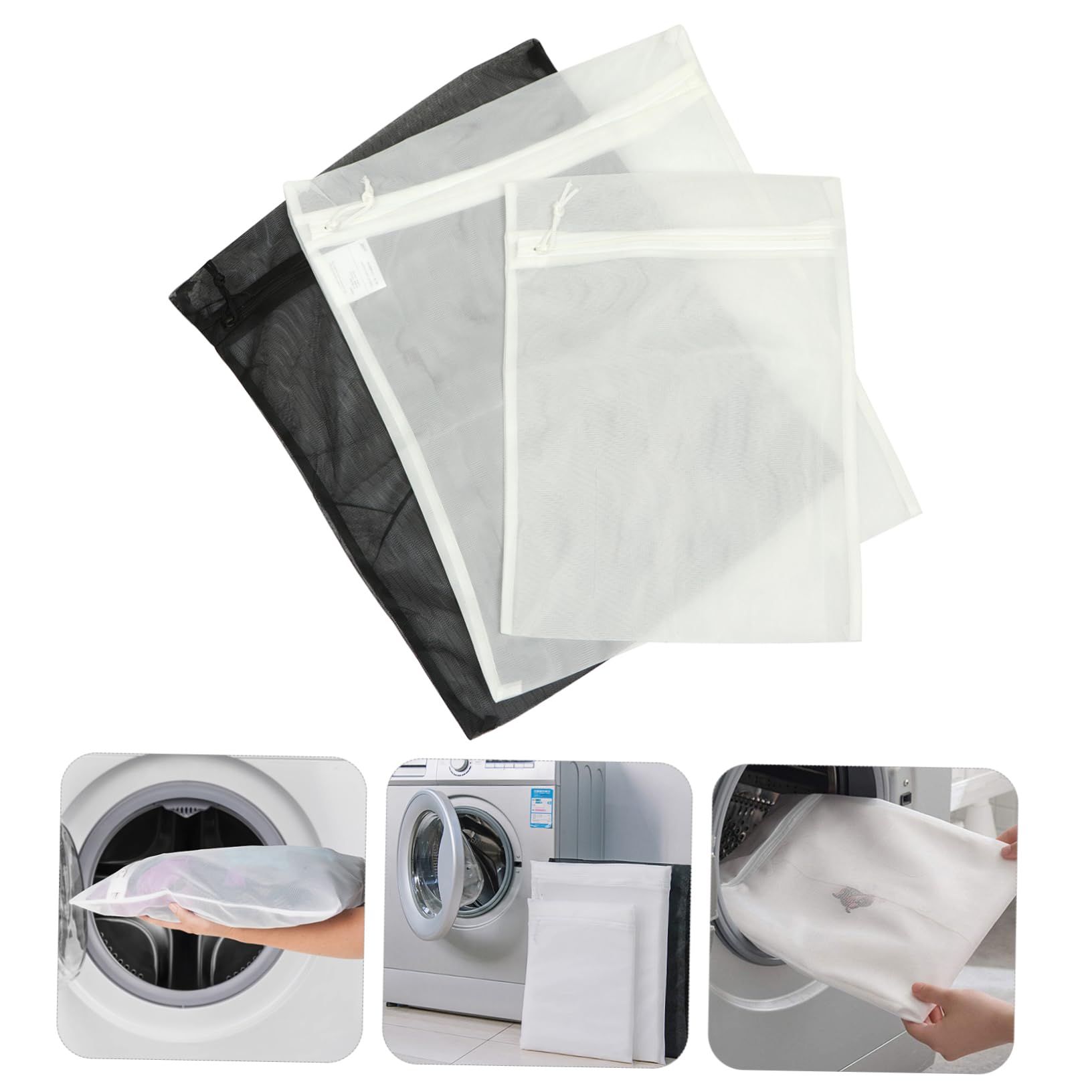 Cabilock 9piezas Bolsas De Lavandería Reutilizables De Gran Juego Lavado De Malla Para Ropa Interior Suéteres y Ropa De Cama Protección Lavado Lavadora Para Viajes y Hogar