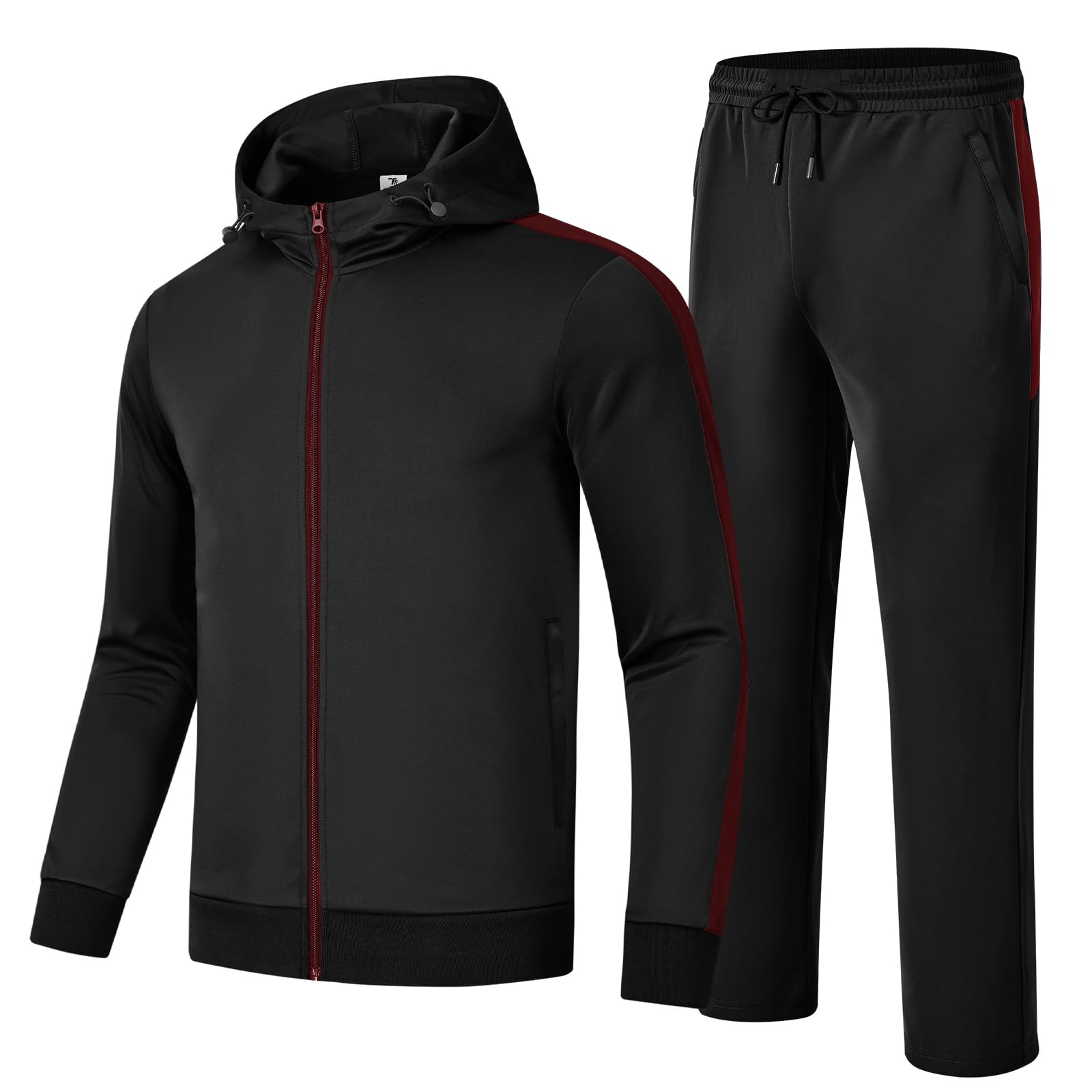 YSENTO Men's Tracksuits Outfits 2 Pieces Jogger Sets Jogging Track Sweat Suits Workout Warm Up Sweatsuit